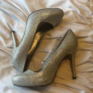 Silver sparkly shoes